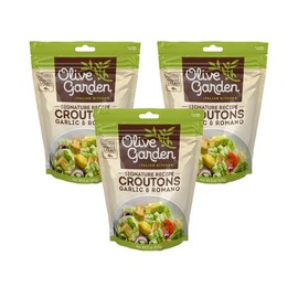 Olive Garden, Seasoned Croutons, Garlic and Romano, 5 Ounce Bag (Pack of 3)