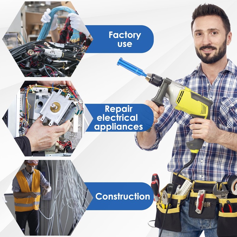 3Pcs Wire Twisting Tool, Carbon Steel Wire Stripper Twister 3