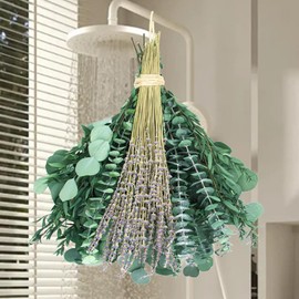 DTXMOH Shower Plant, 67 Stems Dried Eucalyptus and Lavender Bundle for Shower Hanging, Bathroom & Home Décor