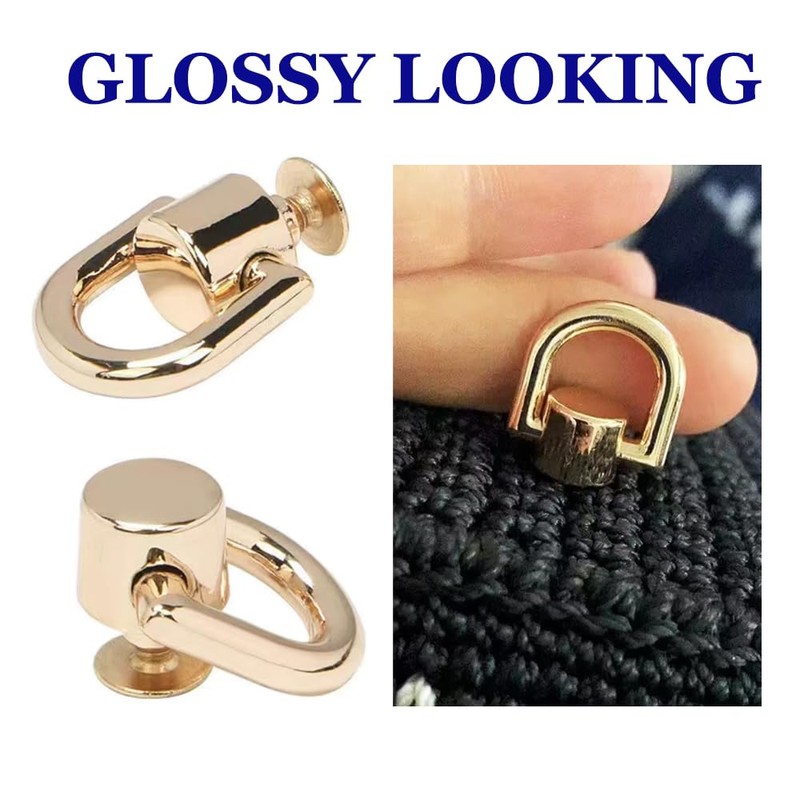 D Rings for Purse, Heavy Duty Leather Rivets Button and