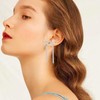 Ymimanchil Bow Earrings for Women Long Chain Bow Tassel Earrings