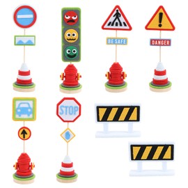Coola 8 Pieces Felt Craft Traffic Signs for Kids,Including DIY Craft Street Sign, Road Signs and Traffic Light,Craft Kits Toy for Kids Ages 3-8