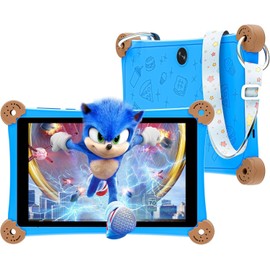 Kids Tablet, 8 Inch Android 13 Tablet for Kids 3-12 with KIDOZ Preinstalled, 6GB+32GB Storage, WiFi 6, Quad-Core, Parental Control, Anti-Fall Design, Adjustable Strap Included, Great Gift for Kids