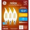GE Relax 3-Pack 60 W Equivalent Dimmable Soft White Ca12