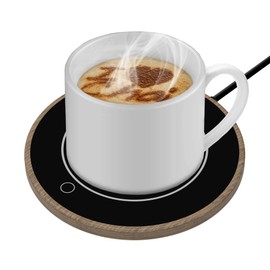 Electric Coffee Warmer, Cup Warmer with 2 Temperature Settings, Cup Warmer, Drink Warmer with Electric Heating Plate, 8H Automatic Gravity Sensor Switch for Coffee, Tea, Cocoa, Milk