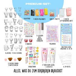 CRAFTY CATS Craft Case Children's DIY Set for Creativity Colourful Dessert Dreams Craft Set Children 4 Years Crafts Girls Gift