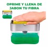 EGTMA Dispensador De Jabón Para Cocina Con Fibra Líquido Limpieza
