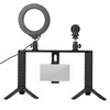 PULUZ Rabbit Cage Tripod Metal Mount with Ring Light Mic