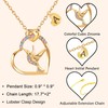 14K Gold Plated Hummingbird Necklace Initial Letter Rainbow Hummingbird Jewelry