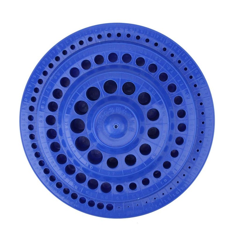 Samfox Drill Bit Organizer, 100Pcs Hole Plastic Drill Bit Storage