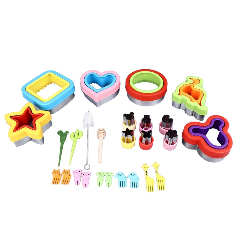 26PCS Sandwich Cutter and Sealer Set Stainless Steel Bread Cookie