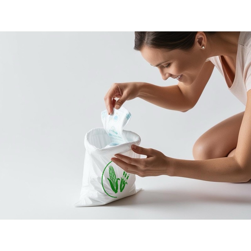 La Cigüeña Bolsas Biodegradables para Pañales, 6 Rollos con 90