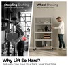 HOMEDANT House White 5-Tier Metal Rolling Cart Shelf Rack Casters