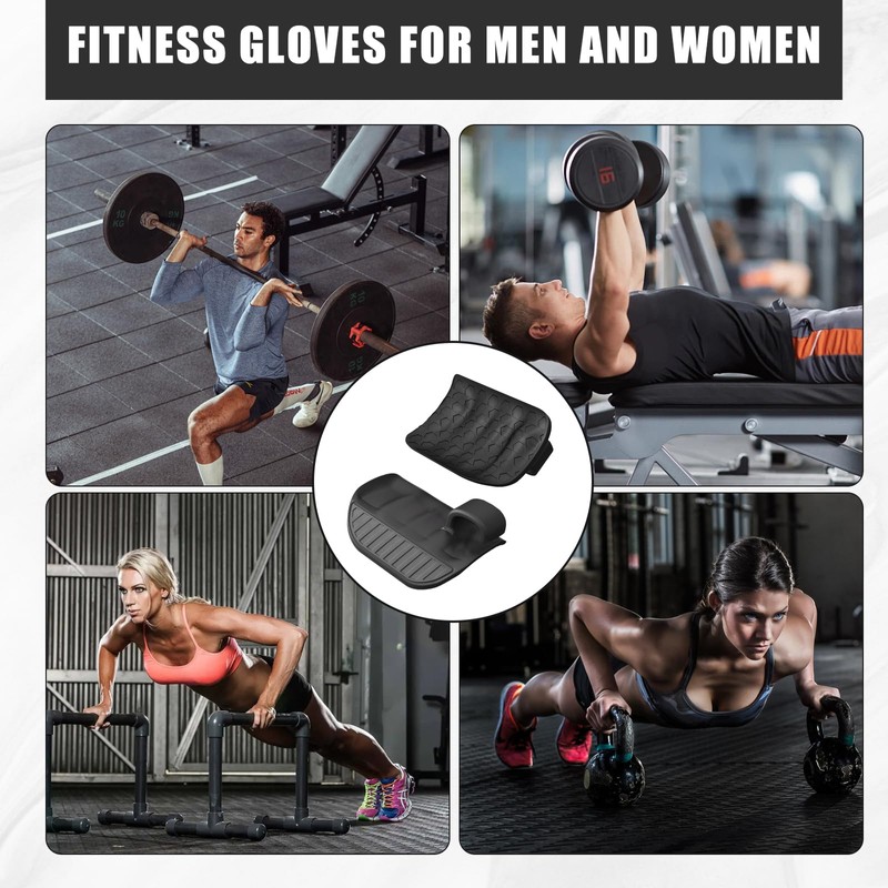 ZhongShuang 1 Pair Non-Slip Gym Grips for Powerlifting Pull-Ups Bodybuilding