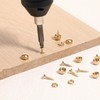 Brass Screws, Decorative Screws with Caps, 16 Pcs Self Tapping