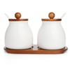 Sailench Ceramic Sugar Bowl Set of 2, Sugar Bowl with