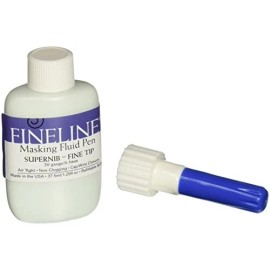 Fineline Masking Fluid Pen 20 Gauge W/Masking Fluid, 1.25 Ounces