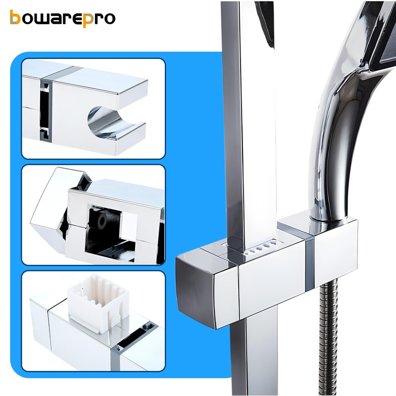 Bowarepro Adjustable Shower Bracket, No Removal of The Shower Head