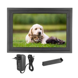 Digital Picture Frame 10.1 Inch Auto Rotate Wireless 1280x800 HD Touch Screen Multiplayer Interconnection Smart Cloud Photo Frame for Home EU Plug 100‑240V