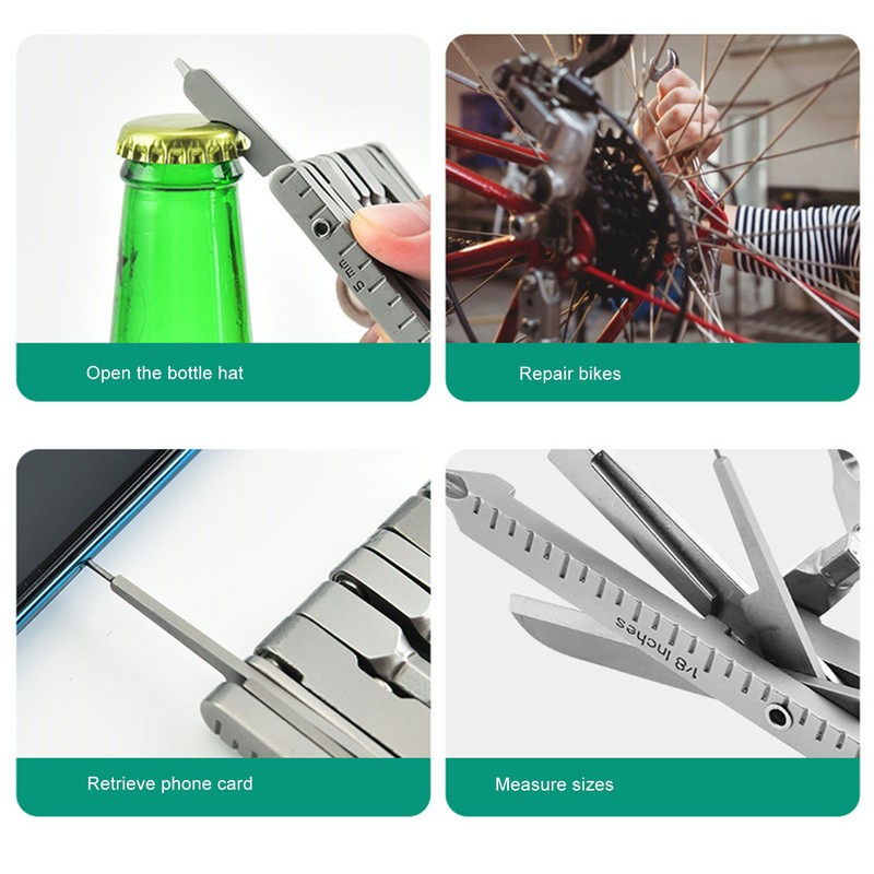 25 in 1 Foldable Pliers Stainless Steel Multifunctional Compact Pliers