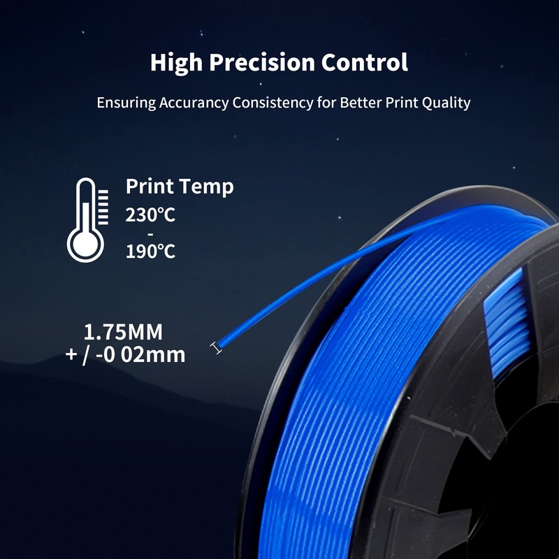 12 Pack 3D Printer Filament 1.75mm PLA 3D Printing Filament