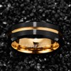Nuncad Tungsten Men's Ring, Wedding Band, Couple Ring, Brushed, Simple,