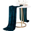 Socomi 2pcs Peacock Velvet Table Runner 20 x 120 Inches