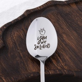 Girlfriend Boyfriend Valentines Gifts for Gf Bf You are So Loved Spoon Gifts for Husband Wife Anniversary Birthday Gifts for Daughter Son Coffee Tea Lover Gifts for Couple Tea Coffee Spoons
