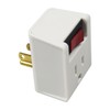 Grounded Single Outlet Power Adapter with Illuminated On/Off Rocker Switch,