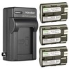 Kastar 3 Pack BP-511 BP-511A Battery and AC Wall Charger