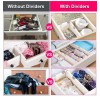 RealPlus 4pcs 4in High Adjustable Drawer Dividers Organizer Separators Plastic