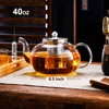 PARACITY Glass Teapot Stovetop 40 OZ/1200ml, Borosilicate Clear Tea Kettle