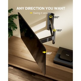 TV Mount, Full Motion TV Wall Mount Swivel and Tilt for 26-60 Inch TVs and Monitors up to 70lbs, Single Stud Corner Outdoor Wall Mount TV Bracket Articulating Extension Leveling Max VESA 400X400mm