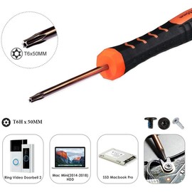 oGoDeal 2 Pack T6 Torx Screwdriver TR6 T6H Torx Security Screwdriver for Mac Mini (2014-2018 Models) HDD/SSD MacBook Pro