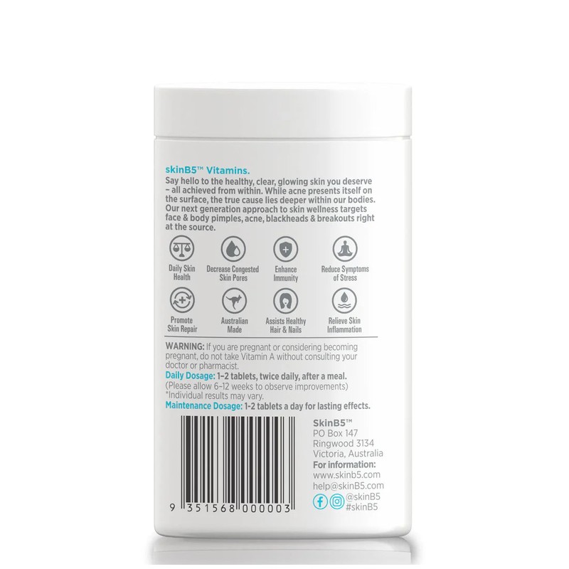 SkinB5 Extra Strength Acne Control Tablets x 120