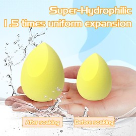 8 PCS Makeup Sponge, Super Soft Beauty Blender Sponge, Latex Free Multicolor Sponges for Powder Cream and Liquid, Set Professional Makeup Tools with Storage Box