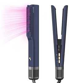 IG INGLAM IG INGLAM Air Straight, Style from Wet Hair, 200M Ionic Hair Dryer Straightener for Medium Long Hair(14-30), Straightener and Dryer 2 in 1, Fast Drying and Hair Straightening in One Step, Dark Blue