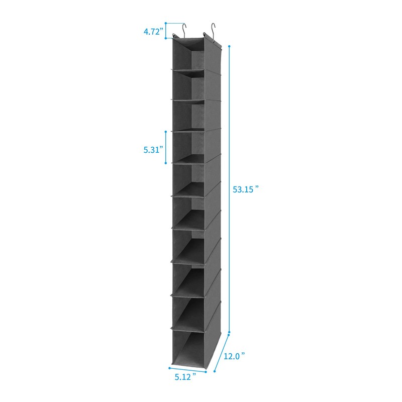 MAX Houser 10-Shelf Hanging Shoe Shelf Organizer, Hanging Shoe Storage