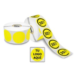 Etiqueta Circular Personalizada 4x4 Cm 1000 Pzs Logo Texto