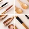 SITEDAN Muddler Spoon Wooden Dessert Spoon, Ice Cream Spoon, Small,