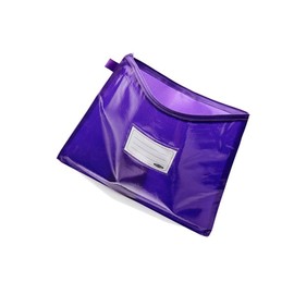 Premto (A4+ Size, Ultra Violet), Extra Durable Mesh Bag, Smart Envelope Design, Waterproof Pouch for School Office Supplies, Zipper Pouch, Secure Zip Closure, Travel Bag