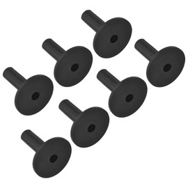 PATIKIL 58mm 7pcs Rubber Golf Tees Tall Training Driving Range Tee Stabilizing Ball Holder for Outdoor Indoor Hitting Mat Black
