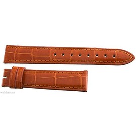 Locman Women's 16mm Orange Alligator Leather Watch Band Strap Short