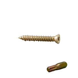 WK Electrical - Concrete Screws with Torx Bits – Zinc-Plated Countersunk Masonry Screws for Brick & Concrete – No Wall Plug Needed – Heavy Duty Fixings – 7.5mm - Pack of 100 (7.5mm x 50mm)