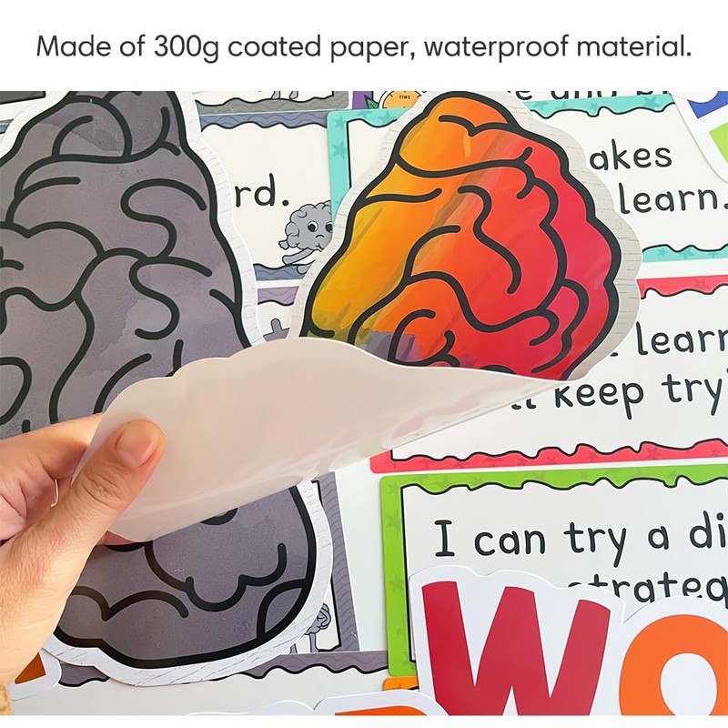 Lachilly 22 Pieces Growth Mindset Classroom Bulletin Board Décor -