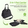 Fully Opening Cat Soft-Sided Carriers with 3 Pockets, Self-Locking Zipper