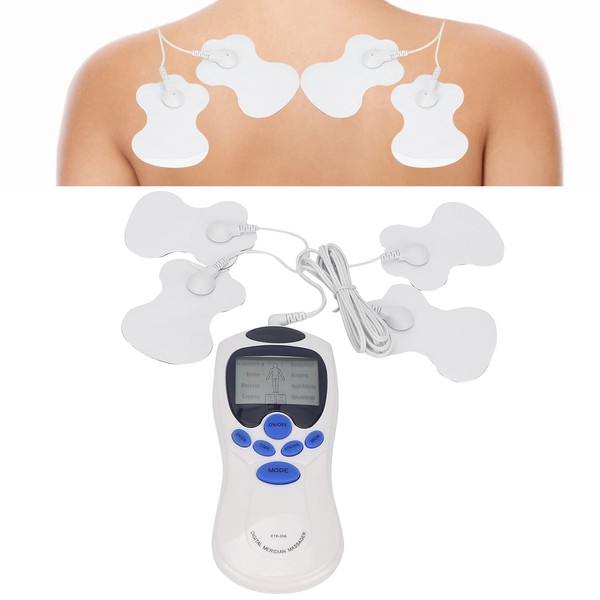 TENS Device TENS Stimulation Device with 4 Pieces Premium Electrode Pads, Training by Electric Muscle Stimulation Massage Function for Back, Shoulder, Neck, Leg (#1)