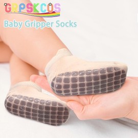 GRPSKCOS Toddler Socks Non Slip 5 Pairs, Anti-Slip Cute Animals Cartoon Socks with Grips for Infant Baby Boys Girls 3-5 Years(Multicolor, 3-5T)