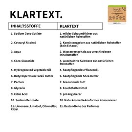 Niyok® 2 in 1 Solid Shower and Care | Solid Shower Gel without Palm Oil | Skin-Neutral pH 5.5 Vegan Plastic-Free | Like Shower Soap Organic Soap Natural Cosmetics | Moisturises | Green Touch (80 g)