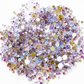 Mermaid Rhinestone mat Candy Caramel Stone Mix Beaded Nail Art Beads Blend Size 1440pcs(Coffee)